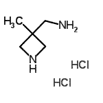 structure of CAS# 96308-73-5, 1-(3-Methyl-3-azetidinyl)methanamine dihydrochloride;(3-METHYLAZETIDIN-3-YL)METHANAMINE 2HCL;1-(3-Methyl-3-azetidinyl)methanamindihydrochlorid;1-(3-Methyl-3-azetidinyl)methanamine dihydrochloride