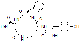 CAS#: 96382-72-8， Cyclo(Tyrosyl-Ornithyl-Phenylalanyl-Aspartamide)
