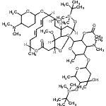 CAS 登录号：96405-32-2， (7E,9E)-11-{[5-(二甲基氨基)-6-甲基四氢-2H-吡喃-2-基]氧基}-16-{[二甲基(2-甲基-2-丙基)硅烷基]氧基}-18-甲氧基-5,12-二甲基-3-氧代-4,17-二氧杂双环[12.3.2]十九碳-7,9-二烯-19-基2-O-乙酰基-3,6-二脱氧-4-O-{2,6-二脱氧-4-O-[二甲基(2-甲基-2-丙基)硅烷基]-3-C-甲基己糖吡喃糖苷}-3-(二甲基氨基)吡喃己糖苷