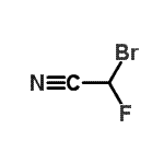 structure of CAS# 96449-14-8, Bromo(fluoro)acetonitrile;2-bromo-2-fluoroethanenitrile;Bromofluoroacetonitrile