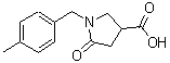 structure of CAS# 96449-91-1, 1-(4-Methylbenzyl)-5-oxo-3-pyrrolidinecarboxylic acid;1-(4-methylbenzyl)-5-oxo-3-pyrrolidinecarboxylic acid;1-(4-Methyl-benzyl)-5-oxo-pyrrolidine-3-;1-[(4-met<wbr>hylphenyl<wbr>)methyl]-<wbr>5-oxopyrr<wbr>olidine-3<wbr>-carboxyl<wbr>ic acid