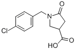 结构式 CAS# 96449-92-2, 1-[(4-氯苯基)甲基]-5-氧代-3-吡咯烷羧酸