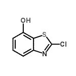 structure of CAS# 96489-54-2, 2-Chloro-1,3-benzothiazol-7-ol;2-chlorobenzo[d]thiazol-7-ol