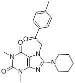 CAS#: 96885-58-4， 3,7-Dihydro-1,3-Dimethyl-7-(2-(4-Methylphenyl)-2- Oxoethyl)-8-(1-Piperidinyl)-1H-Purine-2,6-Dione