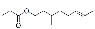 structure of CAS# 97-89-2, 2-Methyl-Propanoic Acid 3,7-Dimethyl-6-Octen-1-Yl Ester;2-Methylpropanoic Acid 3,7-Dimethyloct-6-Enyl Ester;2-Methylpropionic Acid 3,7-Dimethyloct-6-Enyl Ester;3,7-Dimethyloct-6-Enyl Isobutyrate