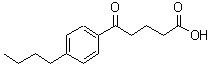 structure of CAS# 97678-95-0, 5-(4-Butylphenyl)-5-oxopentanoic acid;5-(4-(1-butyl)phenyl)-5-oxovaleric acid;5-(4-(1-Butyl)phenyl)-5-oxovalericacid;5-(4-n-Butylphenyl)-5-oxovaleric acid