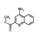 structure of CAS# 97909-55-2, Methyl 4-amino-2-quinolinecarboxylate;methyl 4-aminoquinoline-2-carboxylate
