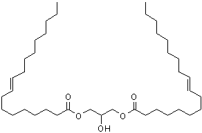 structure of CAS# 98168-52-6, 2-Hydroxy-1,3-propanediyl (9E,9'E)bis(-9-octadecenoate);1,3-Di(trans-9-octadecenoyl)glycerol;1,3-Dielaidin;1,3-Diolein
