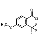 structure of CAS# 98187-17-8, 4-Methoxy-2-(trifluoromethyl)benzoyl chloride