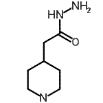 结构式 CAS# 98430-74-1, 2-(4-哌啶基)乙酰肼