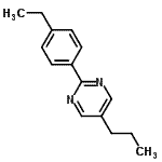 structure of CAS# 98495-11-5, 2-(4-Ethylphenyl)-5-propylpyrimidine;2-(4-ETHYLPHENYL)-5-N-PROPYLPYRIMIDINE;2-(4-ethylphenyl)-5-propylpyrimidine;5-n-Propyl-2-pyrimidinethiol