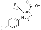 结构式 CAS# 98534-80-6, 2-(4-氯苯基)-3-(三氟甲基)吡唑-4-羧酸