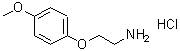 结构式 CAS# 98959-77-4, 2-(4-甲氧基苯氧基)乙胺盐酸盐(1:1)