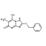 CAS 登录号：98968-32-2， 2-(苄基硫基)-7-羟基-6-甲基[1,2,4]三唑并[1,5-a]嘧啶-5(1H)-酮