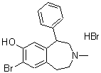 structure of CAS# 99295-33-7, 8-Bromo-3-methyl-5-phenyl-2,3,4,5-tetrahydro-1H-3-benzazepin-7-ol hydrobromide (1:1);[99295-33-7];1H-3-Benz<wbr>azepin-7-<wbr>ol, 8-bro<wbr>mo-2,3,4,<wbr>5-tetrahy<wbr>dro-3-met<wbr>hyl-5-phe<wbr>nyl-, hyd<wbr>robromide;8-Bromo-2<wbr>,3,4,5-te<wbr>trahydro-<wbr>3-methyl-<wbr>5-phenyl-<wbr>1H-3-benz<wbr>azepin-7-<wbr>ol hydrob<wbr>romide