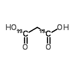structure of CAS# 99524-14-8, (1,3-<sup>13</sup>C<sub>2</sub>)Propanedioic acid;<1,3-13C2>malonic acid;Malonic acid-1,3-13C2;490199_ALDRICH