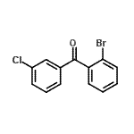 structure of CAS# 99586-30-8, (2-Bromophenyl)(3-chlorophenyl)methanone;2-Bromo-3'-chlorobenzophenone