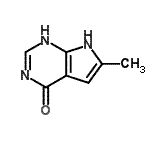 结构式 CAS# 99898-85-8, 6-甲基-1,7-二氢-4H-吡咯并[2,3-d]嘧啶-4-酮