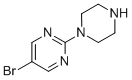 structure of CAS# 99931-82-5, 5-Bromo-2-(1-Piperazinyl)-Pyrimidine;5-Bromo-2-Piperazin-4-Ium-1-Yl-Pyrimidine;5-Bromo-2-(1-Piperazin-4-Iumyl)Pyrimidine;Zinc00083576