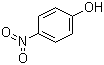 结构式 CAS# 100-02-7, 4-硝基苯酚; 对硝基苯酚; 4-硝基-1-羟基苯; 对硝基酚