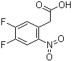 structure of CAS# 1000339-22-9, 4,5-Difluoro-2-nitrobenzeneacetic acid