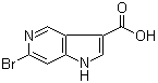 结构式 CAS# 1000341-77-4, 6-溴-1H-吡咯并[3,2-c]吡啶-3-羧酸