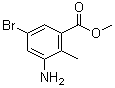 structure of CAS# 1000342-11-9, 3-Amino-5-bromo-2-methylbenzoic acid methyl ester
