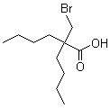 结构式 CAS# 100048-86-0, 2-(溴甲基)-2-丁基己酸