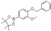 结构式 CAS# 1000796-87-1, 4-(苄氧基)-3-甲氧基苯硼酸频哪醇酯