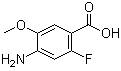 structure of CAS# 1001346-91-3, 4-Amino-2-fluoro-5-methoxybenzoic acid