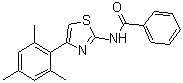 structure of CAS# 1001753-24-7, N-[4-(2,4,6-Trimethylphenyl)-2-thiazolyl]benzamide