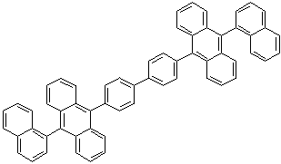 结构式 CAS# 1002328-32-6, 9,9'-[1,1'-联苯]-4,4'-二基二[10-(1-萘基)蒽
