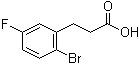 结构式 CAS# 1003048-71-2, 2-溴-5-氟苯丙酸