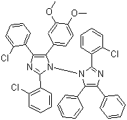 structure of CAS# 100486-97-3, 2,2',4-Tris(2-chlorophenyl)-5-(3,4-dimethoxyphenyl)-4',5'-diphenyl-1,1'-biimidazole