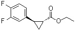 结构式 CAS# 1006376-61-9, (1R,2R)-2-(3,4-二氟苯基)环丙烷羧酸乙酯