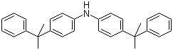 structure of CAS# 10081-67-1, Bis[4-(2-phenyl-2-propyl)phenyl]amine;Antioxidant 445; 4-(1-Methyl-1-phenylethyl)-N-[4-(1-methyl-1-phenylethyl)phenyl]aniline; 4-(1-Methyl-1-phenylethyl)-N-[4-(1-methyl-1-phenylethyl)phenyl]benzenamine