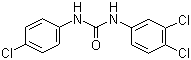 structure of CAS# 101-20-2, Triclocarban;1-(3',4'-Dichlorophenyl)-3-(4'-chlorophenyl)urea; 3,4,4'-Trichlorodiphenylurea; 3,4,4'-Trichlorocarbanilide; N-(3,4-Dichlorophenyl)-N'-(4-chlorophenyl)urea; N-(4-Chlorophenyl)-N'-(3,4-dichlorophenyl)urea; Cusiter; Cutisan; Genoface; Procutene; Solubacter; Trichlorocarbanilide; TCC