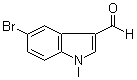 structure of CAS# 10102-94-0, 5-Bromo-1-methylindole-3-carboxaldehyde;1-Methyl-5-bromo-1H-indole-3-carboxaldehyde