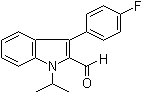 结构式 CAS# 101125-34-2, 3-(4-氟苯基)-1-异丙基-1H-吲哚-2-甲醛
