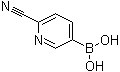 结构式 CAS# 1011722-07-8, (6-氰基吡啶-3-基)硼酸