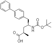 结构式 CAS# 1012341-50-2, (2R,4S)-5-(联苯-4-基)-4-[(叔丁氧羰基)氨基]-2-甲基戊酸