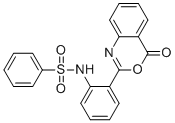 结构式 CAS# 10128-51-5, N-[2-(4-氧代-3,1-苯并恶嗪-2-基)苯基]苯磺酰胺