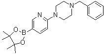 结构式 CAS# 1015242-03-1, 6-(4-苄基哌嗪-1-基)吡啶-3-硼酸频哪醇酯
