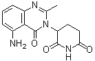 结构式 CAS# 1015474-32-4, 3-(5-氨基-2-甲基-4-氧代喹唑啉-3(4H)-基)-哌啶-2,6-二酮