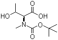 structure of CAS# 101759-72-2, N-[(tert-Butoxy)carbonyl]-N-methyl-L-threonine