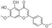 structure of CAS# 10176-71-3, 5,6-Dihydroxy-7,4'-dimethoxyflavone;BJ 486K; Ladanein; Ladanine; Scutellarein 4',7-dimethyl ether