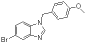 structure of CAS# 1020253-11-5, 5-Bromo-1-[(4-methoxyphenyl)methyl]-1H-benzimidazole