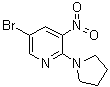 结构式 CAS# 1020253-22-8, 5-溴-3-硝基-2-(1-吡咯烷基)吡啶