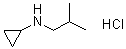 结构式 CAS# 1020353-46-1, N-异丁基环丙胺盐酸盐