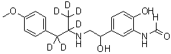 N-[2-Hydroxy-5-[1-hydroxy-2-[[1-[(4-methoxyphenyl)methyl-d<sub>2</sub>]ethyl-1,2,2,2-d<sub>4</sub>]amino]ethyl]phenyl]formamide molecular structure (CAS 1020719-45-2)